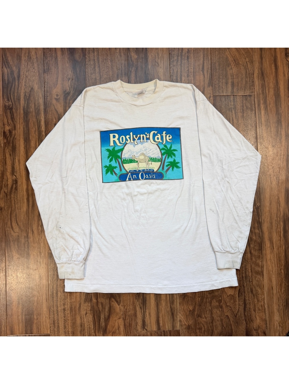 Vintage 90s Northern Exposure Roslyns Cafe Long Sleeve T Shirt XL Single Stitch